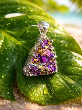 Titanium Druzy Necklace